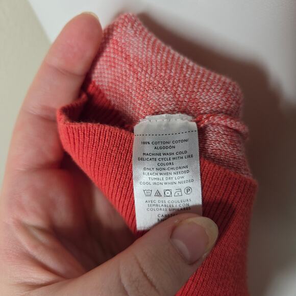 LOFT OUTLET Printed Button Up Cardigan Orange & White Size XL - Picture 14 of 14